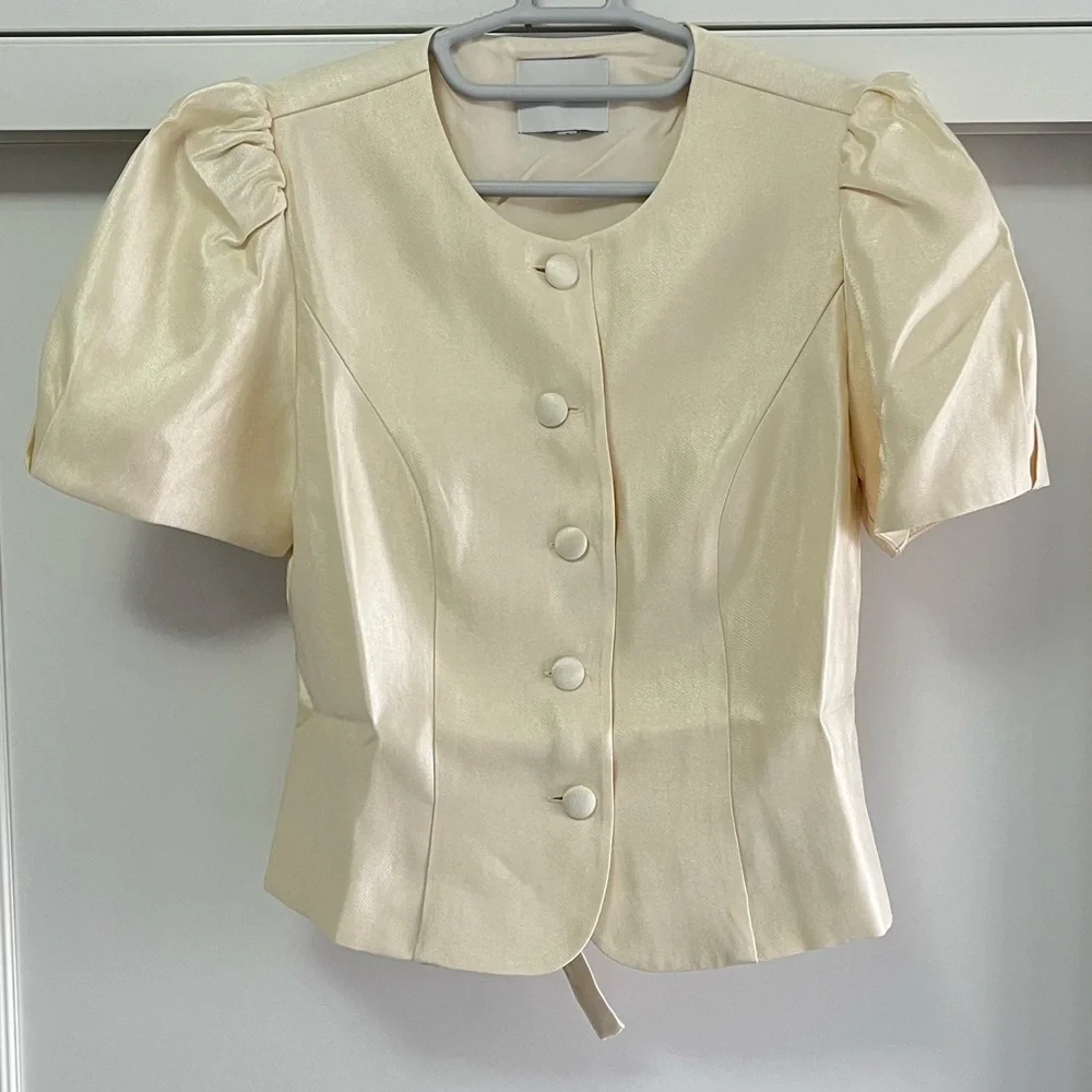 βπSaleβ Reformation Mika Two Piece β Cream - Picture 5 of 7